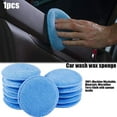 thumbnail image 3 of NZRUANE 1x Car Wash Wax Sponge Microfiber Polishing Wax Sponge =-= Round A3L4, 3 of 9