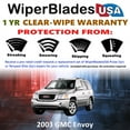 thumbnail image 2 of 2003 GMC Envoy Beam Wiper Blades Wipers w/1yr Warranty (Set of 2) (WiperBladesUSA), 2 of 5