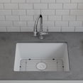 thumbnail image 2 of 23" x 18" Quartz Kitchen Sink, Single Bowl Sink, Drop-in Sink, Undermount Sink, Granite Kitchen Sink, Galaxy White Kitchen Sink, with Steel Grid and Basket Strainer Lexicon Platinum LP-2318-W, 2 of 9