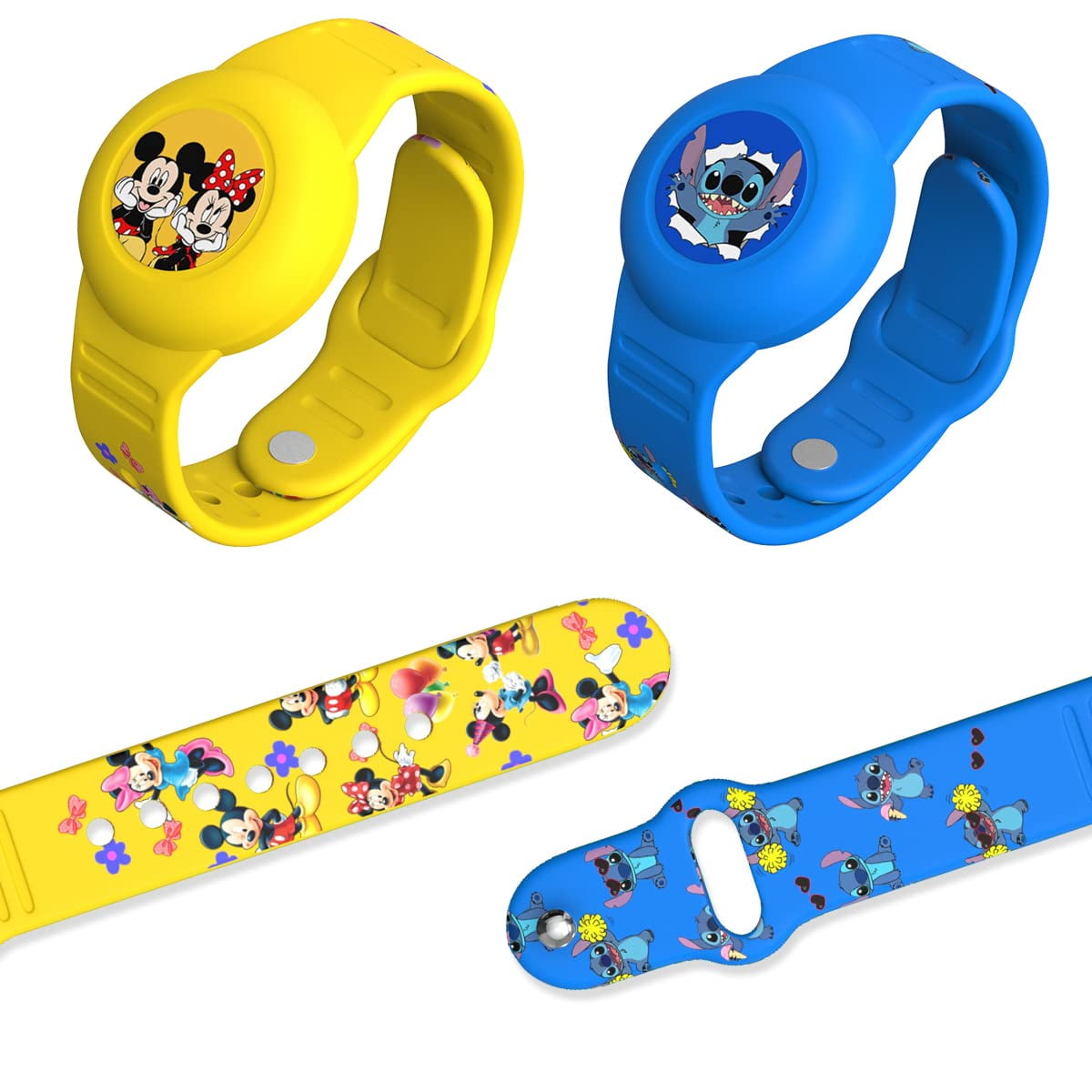 [2Pack] AirTag Kids Bracelet, Cartoon Kid Air Tag Wristband Adjustable