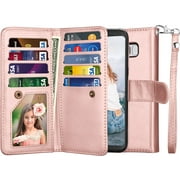 Njjex for Galaxy S8 Wallet Case, for Samsung Galaxy S8 Case, PU Leather [9 Card Slots] ID Credit Card Holder Folio Flip