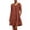 Orange, variant on ClodeEU Women's Round Neck Ruffle Sleeveless Tiered Mini Dress with Pockets,Casual Summer Loose Dress Army Green,Women's Plus L