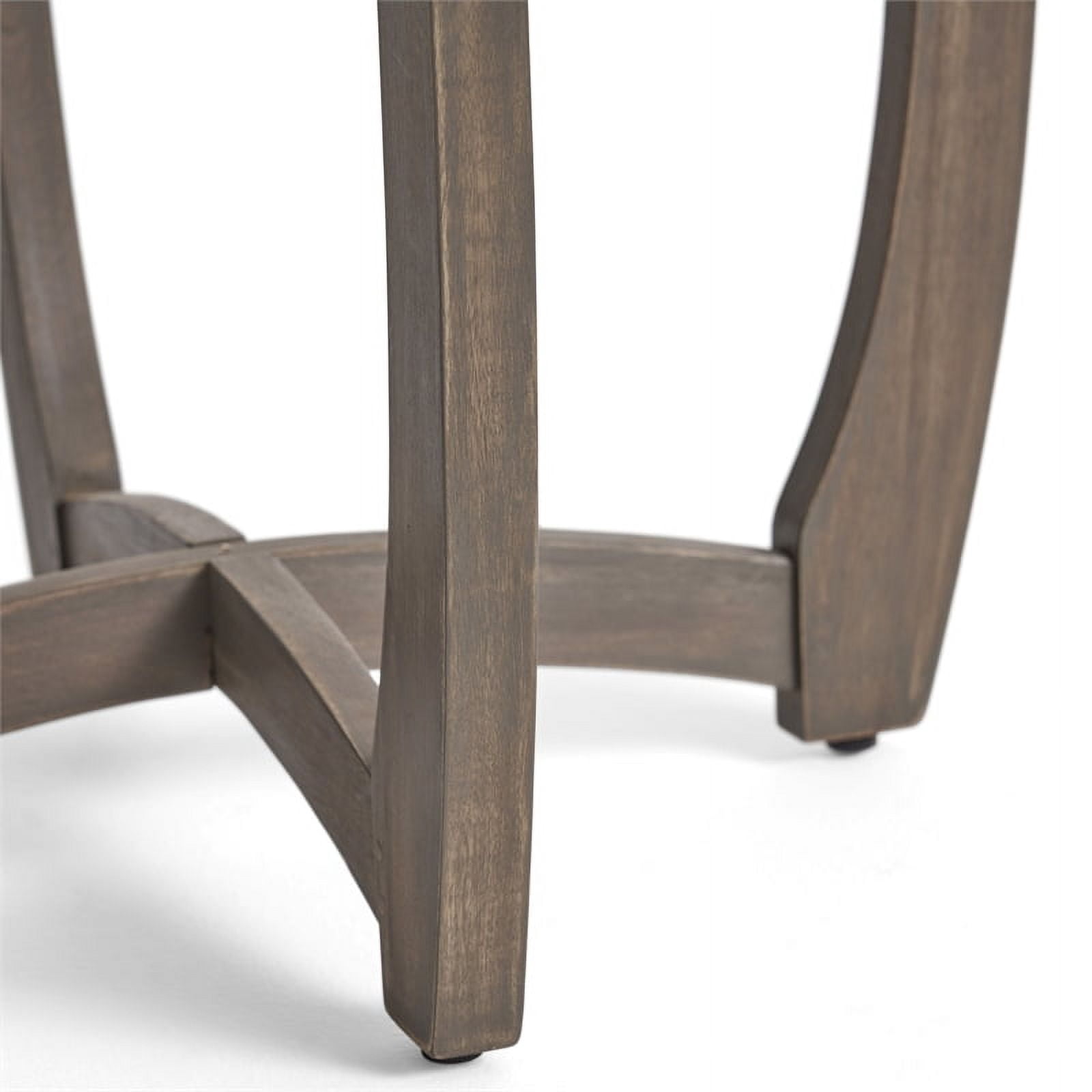 Cabrera Outdoor Acacia Wood Bistro Table, Gray