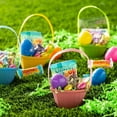 thumbnail image 3 of Mini Plastic Pastel Easter Baskets - Party Supplies - 12 Pieces, 3 of 3
