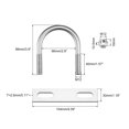 thumbnail image 2 of Unique Bargains Round U-Bolts 3 Sets 66mm Inner Width 99mm Length M12 with Nuts and Plates, 2 of 5