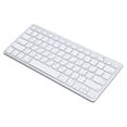 thumbnail image 1 of Wireless Keyboard, ,Slim and Compact Wireless Keyboard with BT Wireless 10m Range Splashing Proof Silver Adjustable Feet for IOS SmartTV OS X, 1 of 7