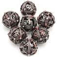 thumbnail image 1 of Metal Dice, 7 PCS Heavy Solid Metallic Dragon Dice Set for Dungeons and Dragon Tabletop Game C, 1 of 5