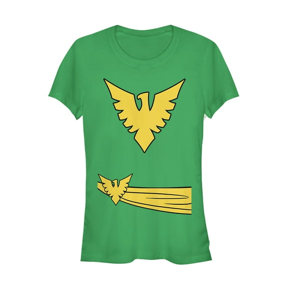 Junior's Marvel Halloween X- Men Phoenix Costume  Graphic Tee Kelly Green Medium