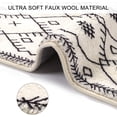 thumbnail image 2 of Bathroom Runner Rug 18x47 inch Long Boho Bath Mat Non-Slip Moroccan Farmhouse Gray Bath Rug Soft Velvet Machine Washable Bathroom Mats for Tub Sink Shower, 2 of 6