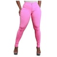 thumbnail image 1 of Wyzesi Jeans Blancs pour Femmes Mode Taille Haute Femmes Petite Grande Taille Extensible Jeans Colorés Pantalons, 1 of 7