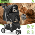Magshion Pet Dog Stroller with Wheels, Foldable Cat Dog Stroller with