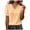 Gold, variant on Women Summer Lace V Neck Plain Lace Elegant Shirt Fashion Solid Color Elegant Blouse Short Sleeve Size Scrub Tops (Black, XXL)