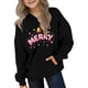 thumbnail image 5 of Sudadera con capucha para niñas y niños, sudadera de manga larga con cuello redondo y estampado de moda, jersey con bolsillo, sudadera de poliéster para niñas, 5 of 8