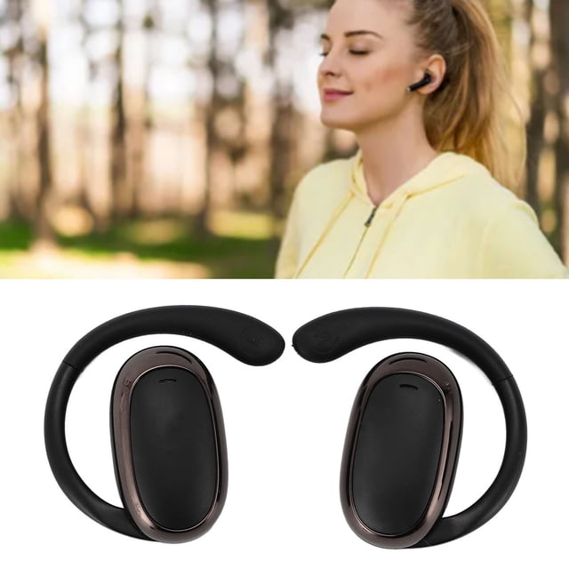Ear Hook Earbuds, Headphones LED Display 40H Playtime Waterproof Deep Bass Sound for Sport Running Workout TV, With Cloth Charging Case, for Men Women