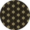 thumbnail image 1 of Ahgly Company Machine Washable Indoor Round Transitional Oak Brown Area Rugs, 8' Round, 1 of 7