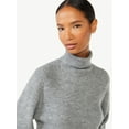 thumbnail image 3 of Scoop Women's Ribbed Turtleneck Sweater, 3 of 5