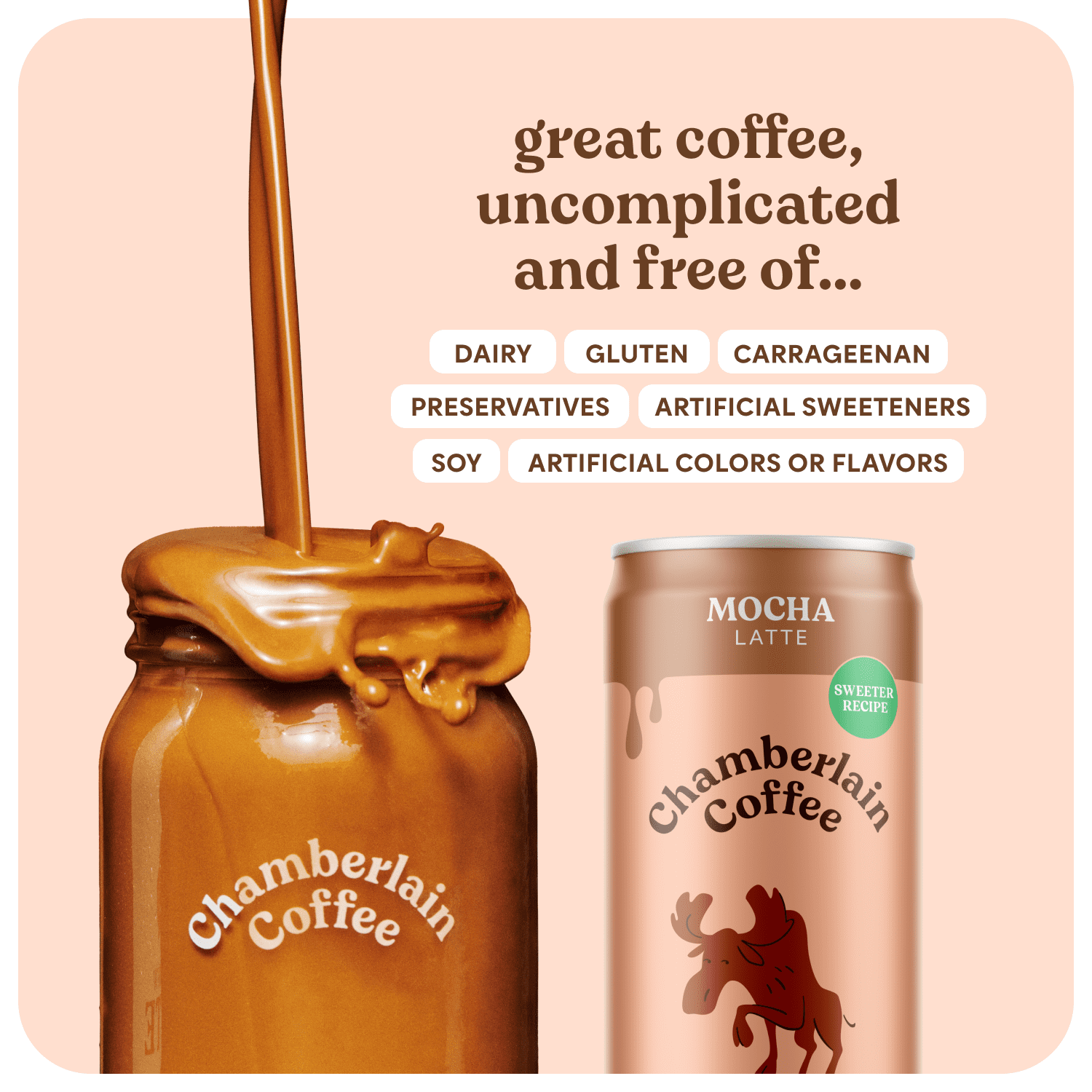 Chamberlain Coffee Mocha Oat Milk Latte 11 fl oz Can