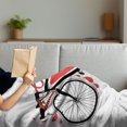 thumbnail image 3 of Love Soft Flannel Fleece Throw Blanket, Bike Illustration Heart and Drops Modern Hipster Fashion Retro Artwork, Cozy Plush for Indoor and Outdoor Use, 50" x 70", Orange Black, by Ambesonne, 3 of 5