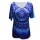 thumbnail image 5 of Pntutb moda mujer impresión cuello en V camiseta manga corta Casual camiseta tops blusa Pntutb Pntutb-4802, 5 of 5