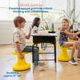 thumbnail image 3 of ECR4Kids Twist Active Wobble Stool, 14in Seat Height, Classroom Furniture, Yellow, 3 of 9
