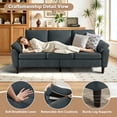 thumbnail image 6 of Pingliang Home Living Room Furniture Set,Sectional Sofa and Accent Chair,3 Seat L Shaped Couch with Reversible Storage Ottoman and Armchair, for Living Room Office Apartment Studio, 6 of 8
