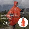 thumbnail image 3 of Tnobhg Emergency Survival Raincoat Reversible Reusable Weather Resistant Heat Retention Poncho with Hood Camping Supplies, 3 of 8