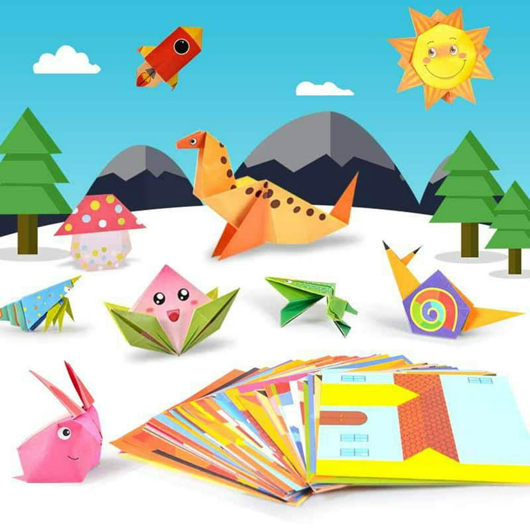 Craft Origami Paper for Kids 54Sheets Vivid Colorful Folding Papers