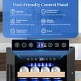 thumbnail image 5 of Nipus 15 Inch Beverage Refrigerator,130 Cans,With Basket And Reversible Hinge,Under Counter Beer Cooler with Glass Door,Black, 5 of 12