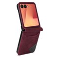 thumbnail image 3 of for Samsung Galaxy Z Flip 5 Case Wallet with Card Holder, for Women Men, Slim Fit Premium PU Leather Shockproof Protective Phone Cover for Samsung Galaxy Z Flip 5 5G, Winered, 3 of 8