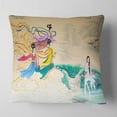thumbnail image 2 of Designart Classical Chinese Painting - Abstract Throw Pillow - 18x18, 2 of 5