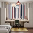 thumbnail image 6 of Curtains 84 Inches Long 2 Panels, Blue Red Striped Grommets Window Treatment Curtain, Modern Stripes Art Farmhouse Thermal Curtains Drapes for Living Room/Bathroom, 6 of 9