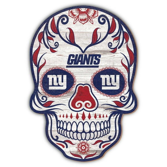 New York Giants 12'' Sugar Skull Sign