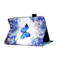 thumbnail image 4 of Dteck Case for Kindle Paperwhite 11th Generation 2021 6.8 inch,Shockproof Smart Leather Pattern Card Holder Wallet Folio Rubber Case Kickstand Cover with Elastic Band,Blue Butterfly, 4 of 8