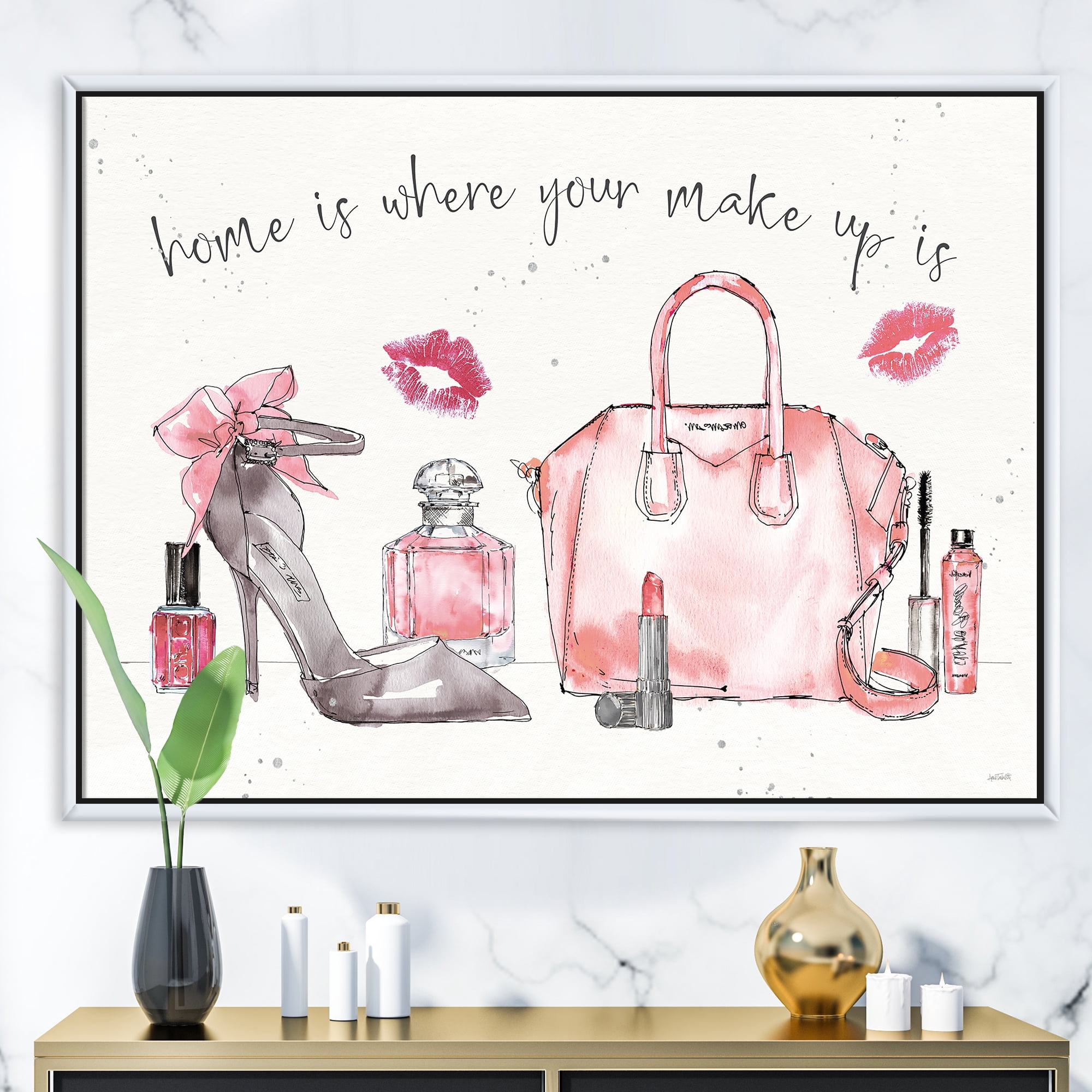 Designart ' Chic Accents I ' Fashion Framed Canvas