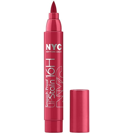 NYC Smooch Proof 16HR Lip Stain, 497 Rock on Ruby, 0.1 fl oz