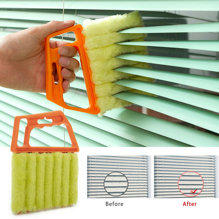Yaoping Blind Cleaner Duster Tool, Blinds Cleaner, Blind Cleaner Tool, 2-in-1 Window Blind Cleaner, Duster Brush Venetian Blind Brush(3 Pcs)