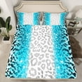 thumbnail image 2 of jejeloiu Wild Cheetah Pattern Bed Sheets,Blue Glitter Print King Sheets,Jungle Animal Sheet Set For Boys Girls,Super Cozy Room Decor,4 Pieces, 2 of 7