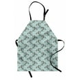 thumbnail image 1 of Victorian Apron Floral Composition with Vintage Inspirations Abstract Swirled Stalks, Unisex Kitchen Bib Apron with Adjustable Neck for Cooking Baking Gardening, Seafoam Brown White, by Ambesonne, 1 of 3