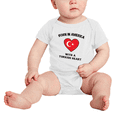 thumbnail image 2 of Born In America With A Turkish Heart Funny Baby Clothing Bodysuits For Boy Girl, 2 of 5
