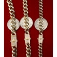 thumbnail image 4 of 14k Real Gold Miami Cuban Link Chain with Zirconia Box Lock Necklace and Bracelet , 5.2mm - 11mm Real 14K Yellow Gold, 14k Gold Chain (Width:7mm; Necklace length:18;), 4 of 10