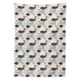 thumbnail image 3 of Ambesonne Whale Tablecloth Rectangular Table Cover, Aquatic Animal Silhouette, 52"x70", Slate Blue Peach Black, 3 of 4