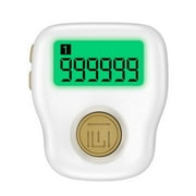 Techinal Silent Finger Counter 6 Channels Digital Tasbih Tally Clicker with LED for Prayer Knitting Sports Gift Rechargeable
