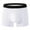 White, variant on Besolor Mens Underwear Casual Color Block Mid Elastic Waisted Boxer Briefs Stretchy Breathable Underwear