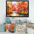 thumbnail image 3 of Designart 'The Lake In Autumn By Colorful Autumn Trees' Modern Framed Art Print, 3 of 4