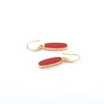 thumbnail image 3 of Red Onyx Gemstone Gold-plated Ear-Wire Earring For Women's, Red Gemstone Earring Gift, 3 of 3