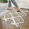 thumbnail image 2 of Bohemian Retro Floral Non-Slip Entryway Door Mat,Boho Indoor Decor Durable Low Plush Door Mat,Washable Welcome Rug for Patio Hallway Home Decor 17x30 Inches, 2 of 3