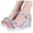 Silver, variant on Women's Summer Dressy Wedge Sandals Platform Flower Breathable Open Toe Walking Shoes Pink Size 6.5