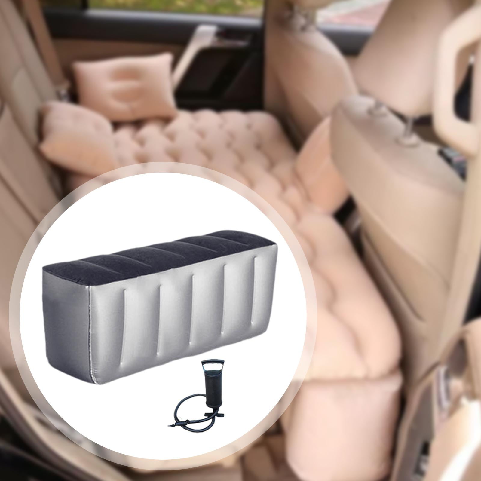 amagogo Car Back Seat Bed Inflatable Mattress Air Sleeping Pad Flocking Cushion Portable Gap Pad with Pump Suitable for Road Travel Family Camping Outdoor Use B