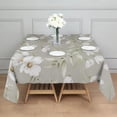 thumbnail image 2 of Floral 60" Square Waterproof Tablecloth, Floral Print Polyester Table Cover, 2 of 6