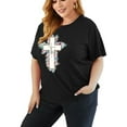 thumbnail image 6 of XCHQRTI Faith Shirts Plus Size for Women Christian Graphic Shirts Oversized Inspirational Tee Tops, 6 of 9